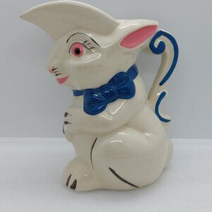 Vintage Ceramic Rabbit 6" Pitcher / Vase Easter Decor